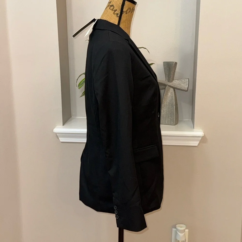 Banana Republic jacket womens 8 black business casual classic two button blazer - Picture 6 of 11